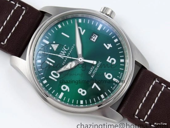 MIROTIME 0511 ZipUp Pilot Mark XX BLSF 1:1 Best Edition Green Dial on Brown Leather Strap MIYOTA 7019